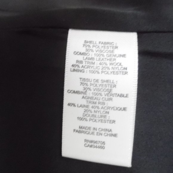 REBECCA TAYLOR Moto Biker Leather Quilted Twill Quilt Oversized Jacket 2‎ XS - Picture 9 of 14